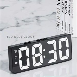 Jam Meja Digital LED (ANGKA BESAR) Digital Smart Alarm Clock Minimalis Modern Snooze Mode Kecerahan Weker Table Tidur