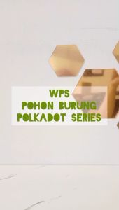 Wallpaper Stiker Dinding Motif Pohon Burung Polkadot Untuk Dekorasi Ruang Tamu Kamar Teras Dapur Bahan PVC Sudah Ada Lem Langsung Tempel Ukuran 1 Meter