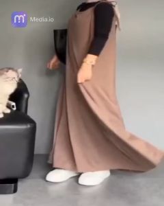 Overall Dress Mayung Tali Polos Korean Style Muslim Jumbo - Dress Wanita Jumbo XXL Bigsize