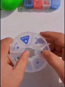 Japanese Style 7 Grids Portable Large Capacity Tablet Dispenser Pill Box Medicine Container BoxPill Storage Box