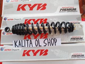 SHOCKBLEAKER BELAKANG MOTOR YAMAHA MIO. MERK KAYABA WARNA HITAM PRODUK ORIGINAL
