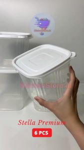 【CALISTA】STELLA TOPLES PLASTIK BENING FOOD CONTAINER PUTIH TEMPAT PENYIMPANAN MAKANAN KULKAS BOX ORGANIZER SET