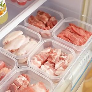 กล่องใสจัดระเบียบ กล่องเก็บอาหารแช่แข็ง รักษาความสด / กล่องบรรจุข้าว ผลไม้ ผัก / กล่องเนื้อแช่แข็ง เกรดอาหาร / กล่องเก็บ