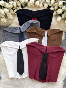 Áo Ba Lỗ Hở Lưng Phong Cách Mỹ Cho Nữ Mùa Hè Áo Ba Lỗ Không Tay Ôm Vừa Vặn Áo Khoác Bên Trong Áo Khoác Ngoài