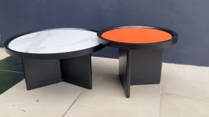 Modern Round Wood Coffee Table /  Contemporary Side Table - FRM2165