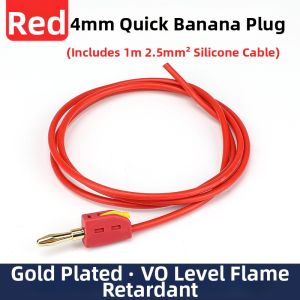 kuicc | New Solderless Quick Connect 4mm Banana Plug Gold Plated Nickel 4mm