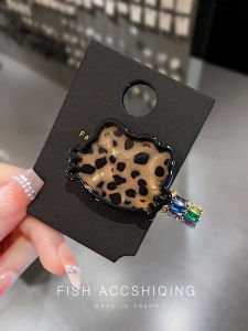 Best-selling Acetate Hair Clips Women KT Cat Spots Sweet Lovely Hair Edge Clamps Korean Style Fashion Accessories