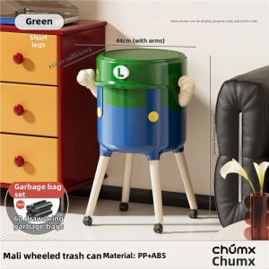 QIAOLESEN | Mobile Large Capacity Trash Can with Lid