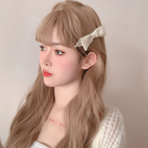 กิ๊บหนีบผม ประดับโบว์ คลิปด้านข้าง หวานย้อนยุค สไตล์เกาหลี แฟชั่นสําหรับผู้หญิง