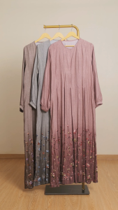 Le Khari Aquissa Gamis Premium Rayon Twill Gamis Busui Size S-XL