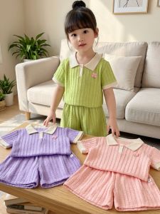 Summer New Childrens Sweet Polka Dot Polo Set