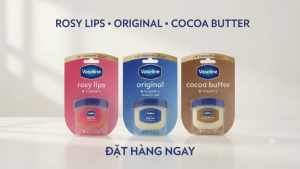 Vaseline Lip Care 7g Son Dưỡng Môi Rosy Lips Original & Cocoa Butter Dưỡng Ẩm Mềm Môi