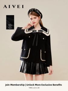 AIVEI | Autumn Winter Noble French Style 100% Wool Jacket