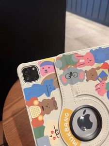 CrashStar 360° Rotatable Stand Flip Leather Tablet Case With Free Fashion Sticker For iPad Mini 4 5 6 7 Air 2 3 4 5 6 iPad 7 8 9 10 11 Gen 2025 iPad Pro 11 inch 12.9 inch M4 M3 M2 2024 2022 iPad 7.9 8.3 9.7 10.2 10.5 10.9 13 inch iPad Cover Pad Casing