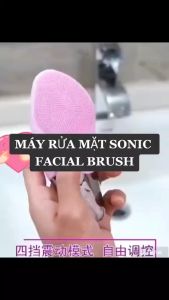 MÁY RỬA MẶT SÓNG ÂM SONIC FACIAL BRUSH THIẾT KẾ MỚI chất liệu silicon pin sạc massage mặt đa chế độ dùng cho nhiều loại da chăm sóc da mặt công nghệ sóng âm ion hàng xịn tốt cao cấp giá rẻ xinh đẹp cho nam nữ LOTA SHOP