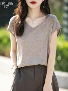 BALANYANG | Áo Thun Pha Sợi Lụa Và Len Cao Cấp