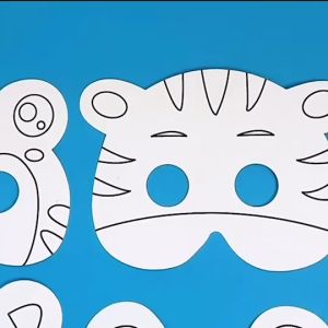 7E(1512) หน้ากากระบายสี หน้ากาก DIY ของเล่นเสริมพัฒนาการ