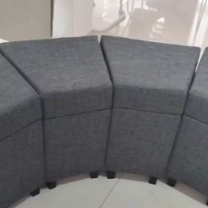 Kursi Stool Trapesium Sofa Segi Empat Polos Puff Segiempat Abu