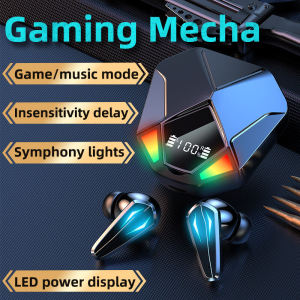 Universal New Bluetooth Earphone Wireless Digital Display Screen Wireless Bluetooth Headset Private Mode Gaming Low Latency Gaming Bluetooth Headset TWS Mini in-Ear Ultra Long Battery Life Bluetooth Earphone