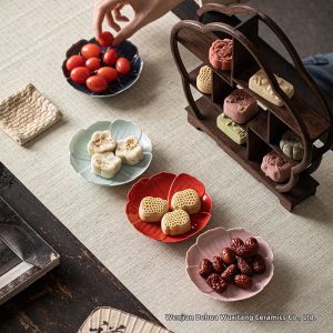 Buddhist Household Antique Style Tea Snack Plate