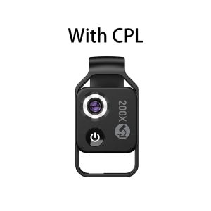apexel | APEXEL 200X Pocket Microscope Lens with CPL Filter LED Light Mini Micro Macro Lenses for iPhone 15 13 14 Samsung All Smartphones