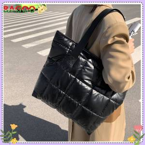 Túi Tote Lưới Chần Bông Sang Trọng Túi Mua Sắm Thường Ngày Bằng Nylon Cho Nữ Túi Sức Chứa Lớn Cho Nữ Túi Xách Đeo Vai