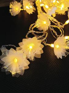 New LED Sakura Fiber Optic Flower Colorful Lights Star Flashing String Lights Bedroom Atmosphere Decorative Lights Festive Supplies