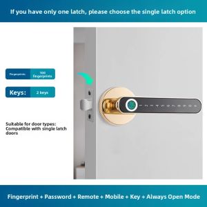 eLinkSmart | Fingerprint Recognition Smart Door Lock with Dual Lock Tongue and Password Input