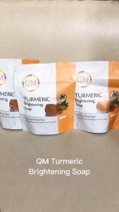 QM Turmeric Brightening Soap Sabun Kunyit Memutihkan Glowing Mencerahkan Kulit Wajah Badan BPOM 60gr