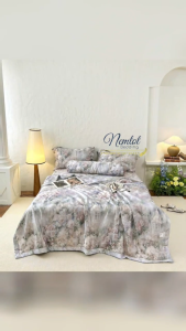 🕌Bộ 5 MÓN🕌Lụa Lyocell Lenzing Chính Phẩm Nhập Khẩu Chăn Ga Gối Cao Cấp Sang Sịn Mịn _ Nemtot Bedding