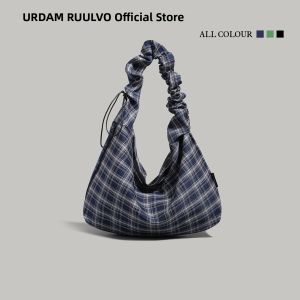 Plaid Spacious Versatile Tote Bag