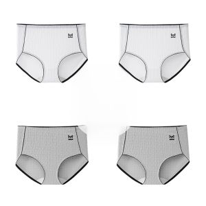 MiiOW | Quần lót cotton cạp cao kháng khuẩn cho nữ mùa hè 2024 Quần lót cotton nguyên chất không bó sát Quần lót tam giác