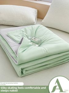 Ice Silk Summer Coolness Quilt Thin Single Double Childrens Ice Cream Quilt Maternity Class a Air Conditioning Quilt Polyester Fiber