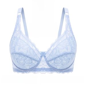Breathable Gathering Big Size Lace Bra Thin