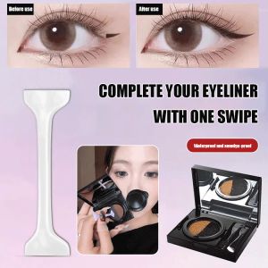 Double-Headed Eyeliner Stamp Two-Color Air Cushion Creamy Eyeliner Waterproof Long Lasting Not Easy To Smudge Eyebrow Cream