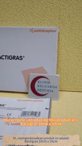 Bactigras 10x10cm Smith & Nephew Acetate Tulle Gras dressing bactigrass Chlorhexidine Paraffin 樂輝殺菌油性紗布 7457 86300401