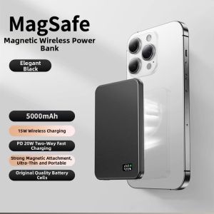 Jipingfan | 3C Certified Airplane Safe Magnetic Wireless Fast Charging Slim Power Bank