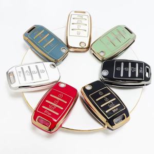 3/4 Buttons NEW TPU Car Key Case For Kia Rio 3 K2 Ceed Cerato K3 Sportage 4 Picanto K5 Optima Sorento Forte Stinger 2017 2018