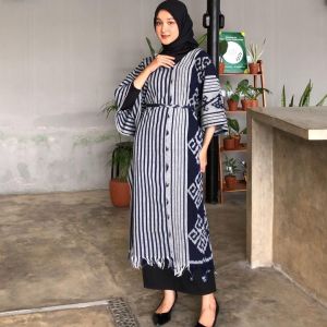 DRESS KAFTAN Tenun premium wanita terbaru - baju tenun kaftan ( 6 motif )