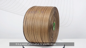 PaperEZ 15mm Heavy Duty Plant Fiber Pallet Strapping Eco Paper Strap 100m Plastic Strap Replacement