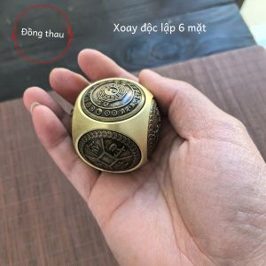 Quả Cầu Giảm Stress Bằng Đồng Thau Hình Tròn Sáu Cạnh Thủ Công Mỹ Nghệ Đồ Chơi Cổ Điển Mô Hình Kim Loại Giả Cổ Dùng Để Giảm Căng Thẳng