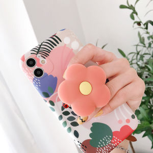 Cute Flowers Phone Grip Tok Holder Socket Cellphone Bracket Finger Ring For iPhone 17 Samsung Griptok Support Telephone Portable