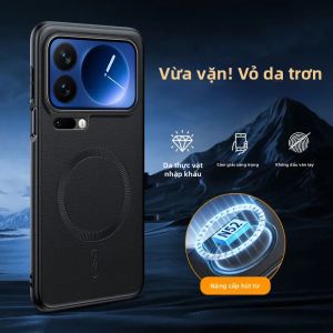 Ốp Lưng Từ Tính Bằng Da PU Sang Trọng Cho Xiaomi 17 Pro Max Ultra 17Max Mi 17 Mi17 Sạc Không Dây Chống Sốc Vỏ Mềm Dành Cho Doanh Nhân