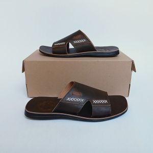 sandal pria kulit sapi asli dewasa terbaru full insole kulit premium