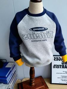 New Casual Fleece Lined Streetwear Sweatshirt for Kids Spring Autumn Winter Trendy Outerwear for Boys And Girls