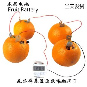 Science Experiment Equipment Fruit Battery Environmental-Friendly Clock Digital Clock Tomato Potato Power Generation Material Bag Small Invention
