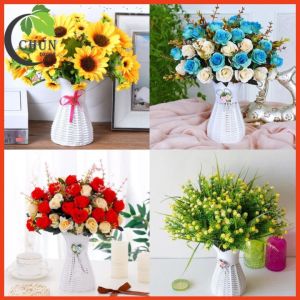 Lọ Hoa Cắm Sẵn Tuyệt Đẹp Cao 30cm Bình HoaTrang Trí Để Bàn Kệ Tủ Decor Nhà Cửa