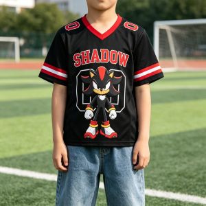 Bandai | Men Women T Shirt Women Tee Boys Girls Top Adults Children Parent Child V-Neck Quick Dry kid Tshirts Sonic Sport Football Top
