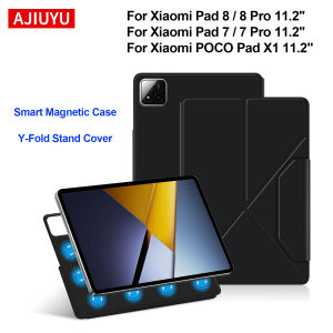 Smart Magnetic Case For Xiaomi POCO Pad X1 11.2 2025 Mi Pad 7/7 Pro MiPad7 2024 XiaoMi Pad 8/8 Pro 11.2 inch Y-Fold Tablet Case