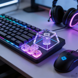 R4 Transparent ABS Keycaps for Mechanical Keyboard Backlit Unlettered Cherry Gateron Matte Anti-Ghosting 6/10PCS